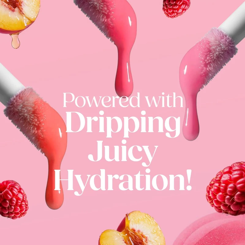 Hilary Rhoda Glass Glow Lip Gloss | Nourishing & Hydrating Lip Gloss | Sheer Coverage | High Shine | Juicy & Plump Lips | Glides on Smoothly | 5ml (Raspberry Rush - Shade 06) thumbnail 5